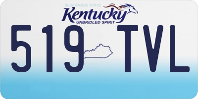 KY license plate 519TVL