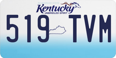 KY license plate 519TVM
