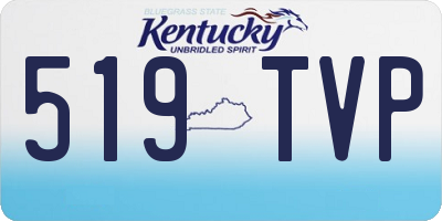 KY license plate 519TVP