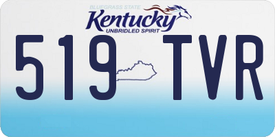 KY license plate 519TVR
