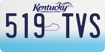 KY license plate 519TVS