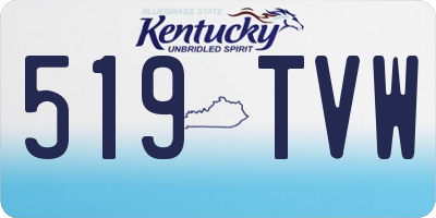 KY license plate 519TVW