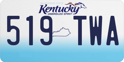 KY license plate 519TWA
