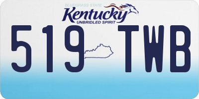 KY license plate 519TWB