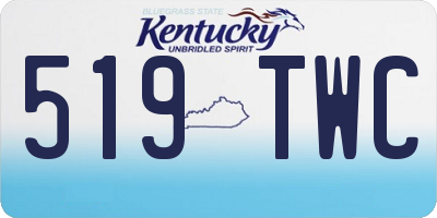 KY license plate 519TWC