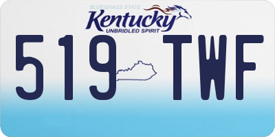 KY license plate 519TWF