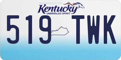KY license plate 519TWK