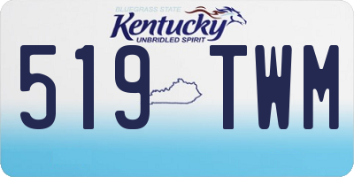 KY license plate 519TWM