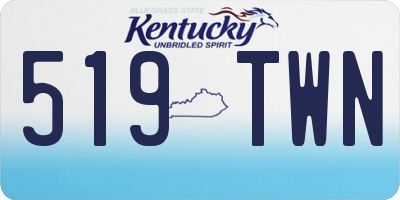 KY license plate 519TWN