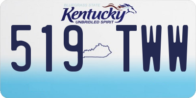 KY license plate 519TWW