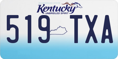 KY license plate 519TXA