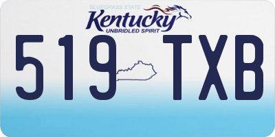 KY license plate 519TXB