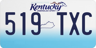 KY license plate 519TXC