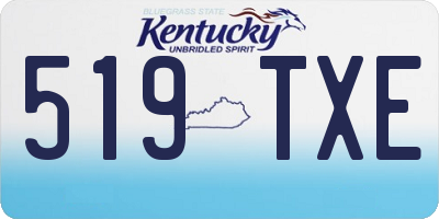 KY license plate 519TXE
