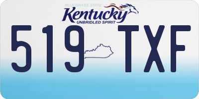 KY license plate 519TXF