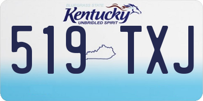 KY license plate 519TXJ
