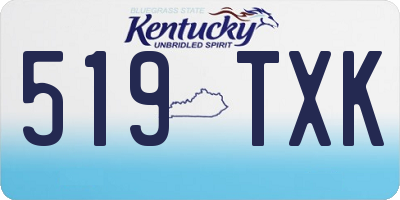 KY license plate 519TXK