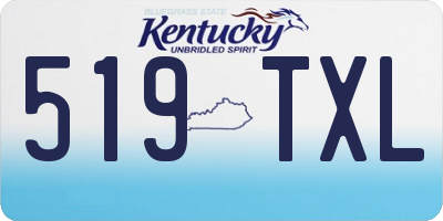 KY license plate 519TXL