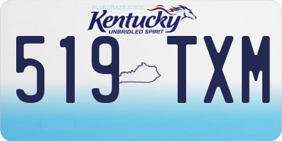 KY license plate 519TXM