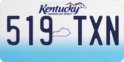 KY license plate 519TXN