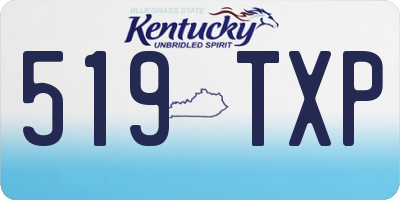 KY license plate 519TXP