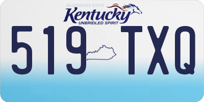 KY license plate 519TXQ
