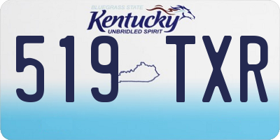 KY license plate 519TXR