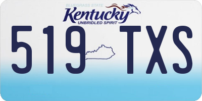 KY license plate 519TXS