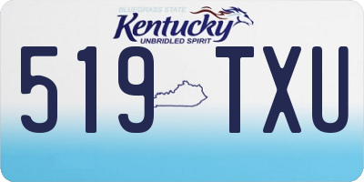 KY license plate 519TXU