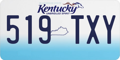 KY license plate 519TXY