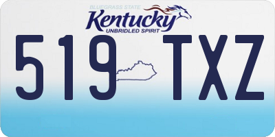KY license plate 519TXZ