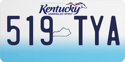 KY license plate 519TYA