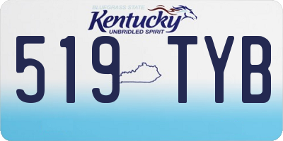 KY license plate 519TYB