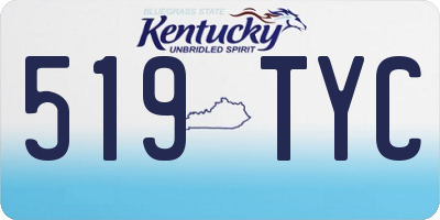 KY license plate 519TYC