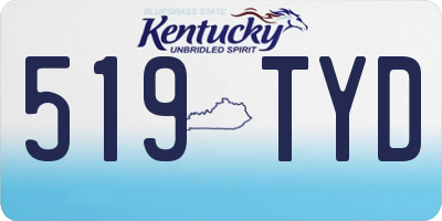 KY license plate 519TYD