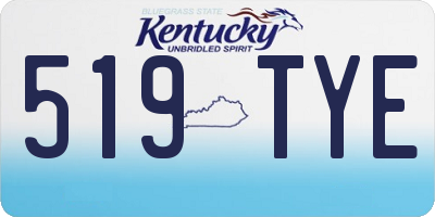 KY license plate 519TYE