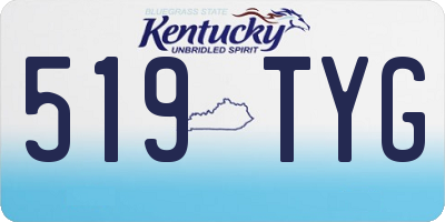 KY license plate 519TYG