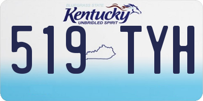 KY license plate 519TYH