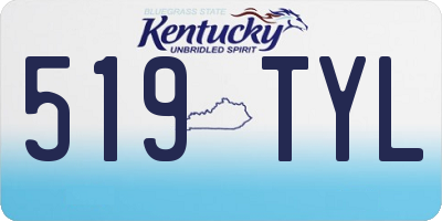 KY license plate 519TYL