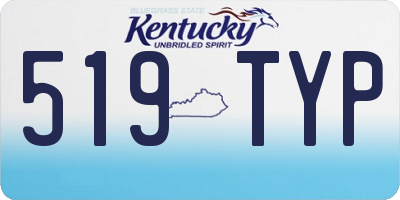 KY license plate 519TYP