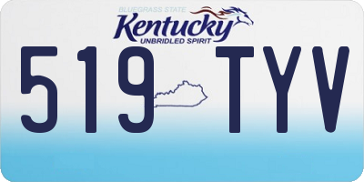 KY license plate 519TYV