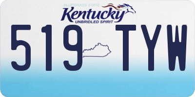 KY license plate 519TYW