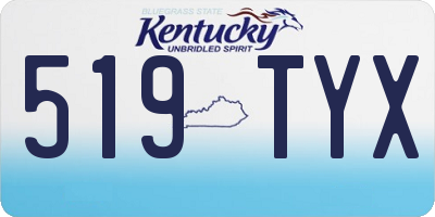 KY license plate 519TYX