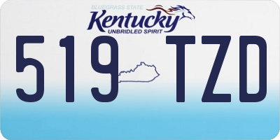 KY license plate 519TZD