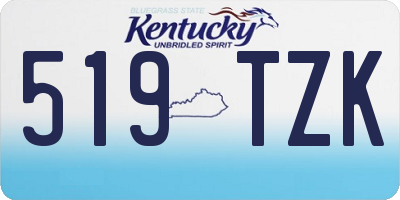 KY license plate 519TZK