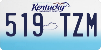 KY license plate 519TZM
