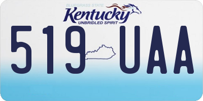 KY license plate 519UAA