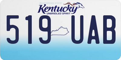 KY license plate 519UAB