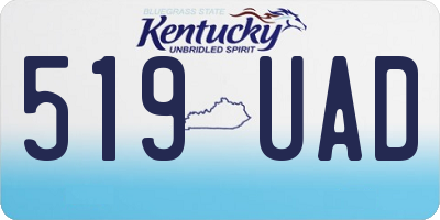 KY license plate 519UAD