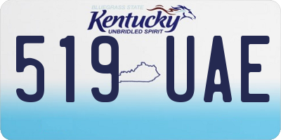 KY license plate 519UAE